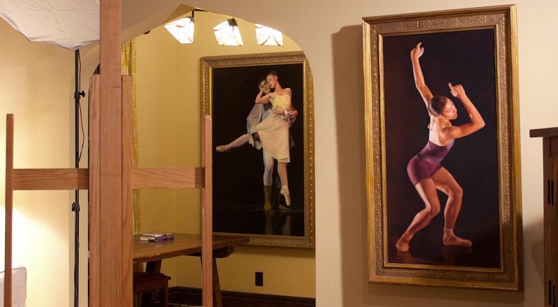 Ballet Paintings by Marie Frances in Studio