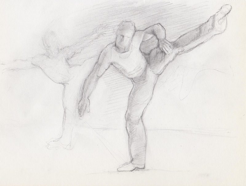 Gesture Sketch of Dancer by Marie Frances