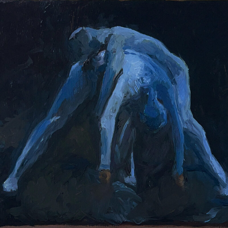 Oil Paintings - February Slump by Marie Frances