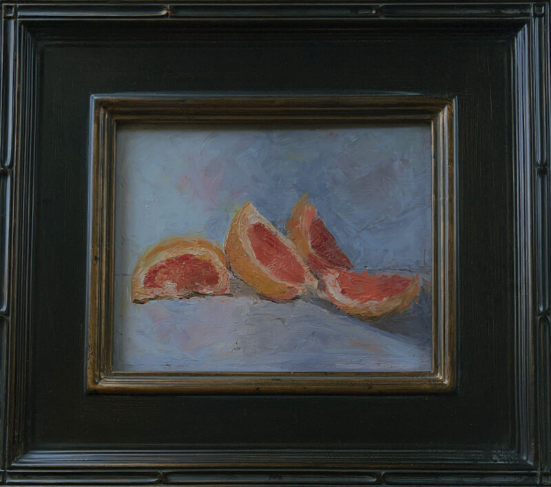 Grapefruit Oil Painting by Marie Frances