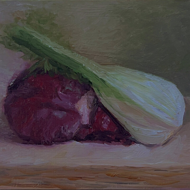 Oil Paintings - Red Cabbage and Fennel by Marie Frances