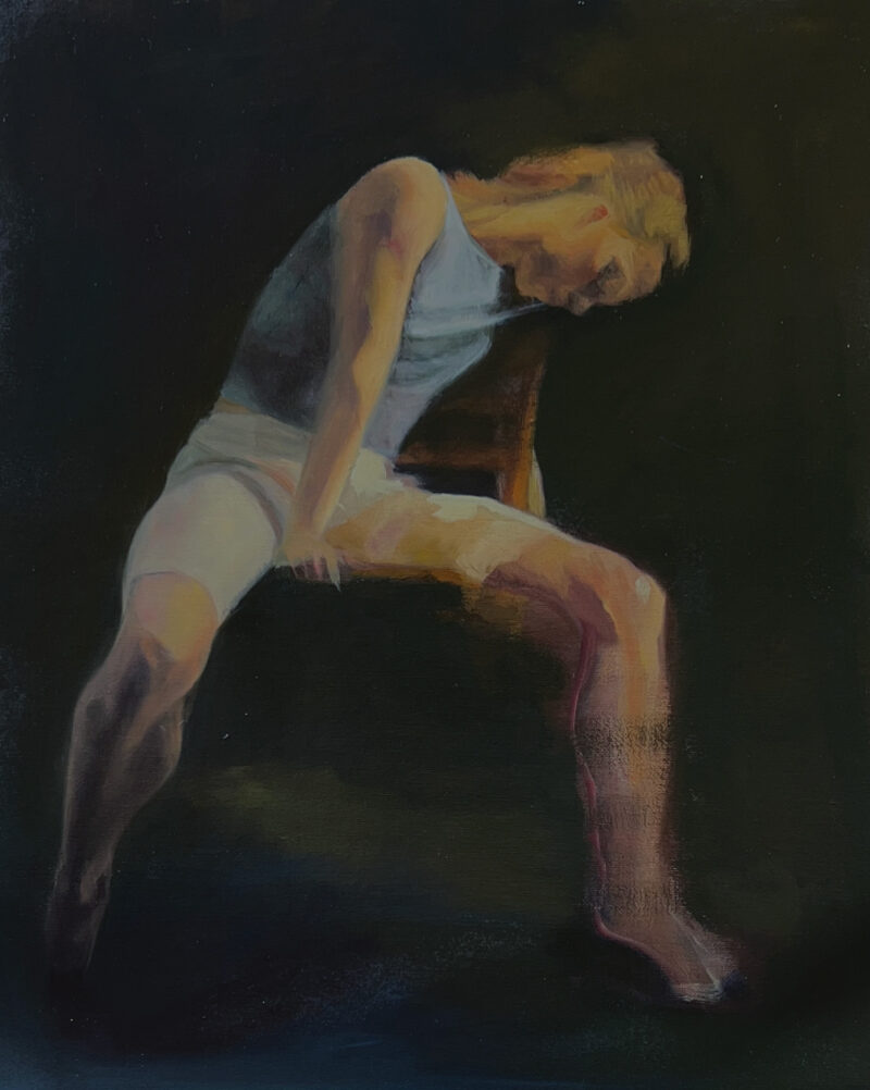 Figurative Paintings - Dancer at Rest by Marie Frances
