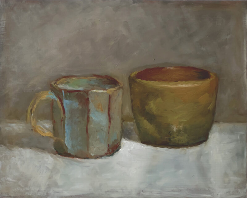 Shop Art -Cup and Bowl Oil Painting by Marie Frances
