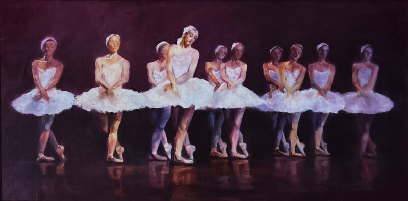 Ballerina Painting - Swan Lake by Marie Frances