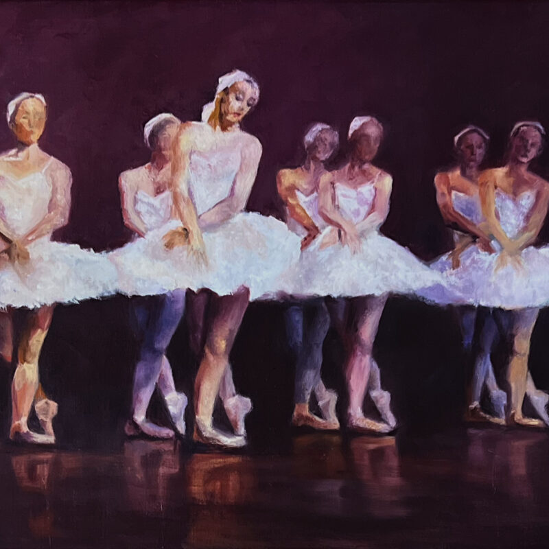 Ballerina Painting - Swan Lake by Marie Frances