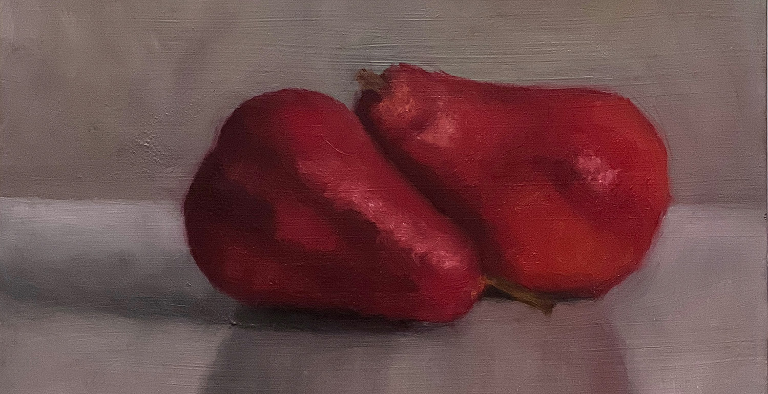 Two Red Pears by Marie Frances