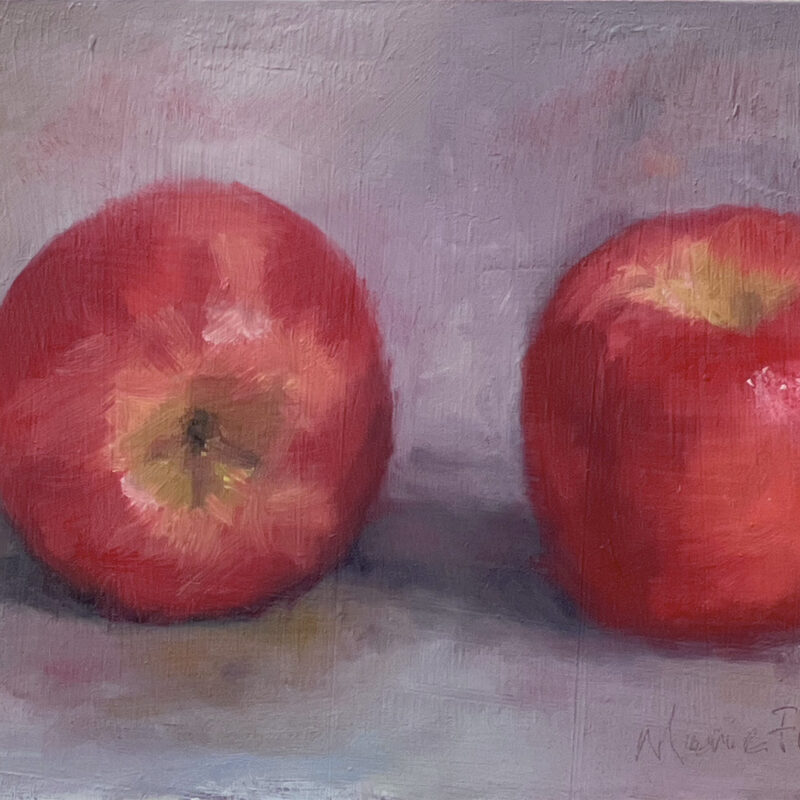 Original Painting - Apples by Marie Frances Fine Art