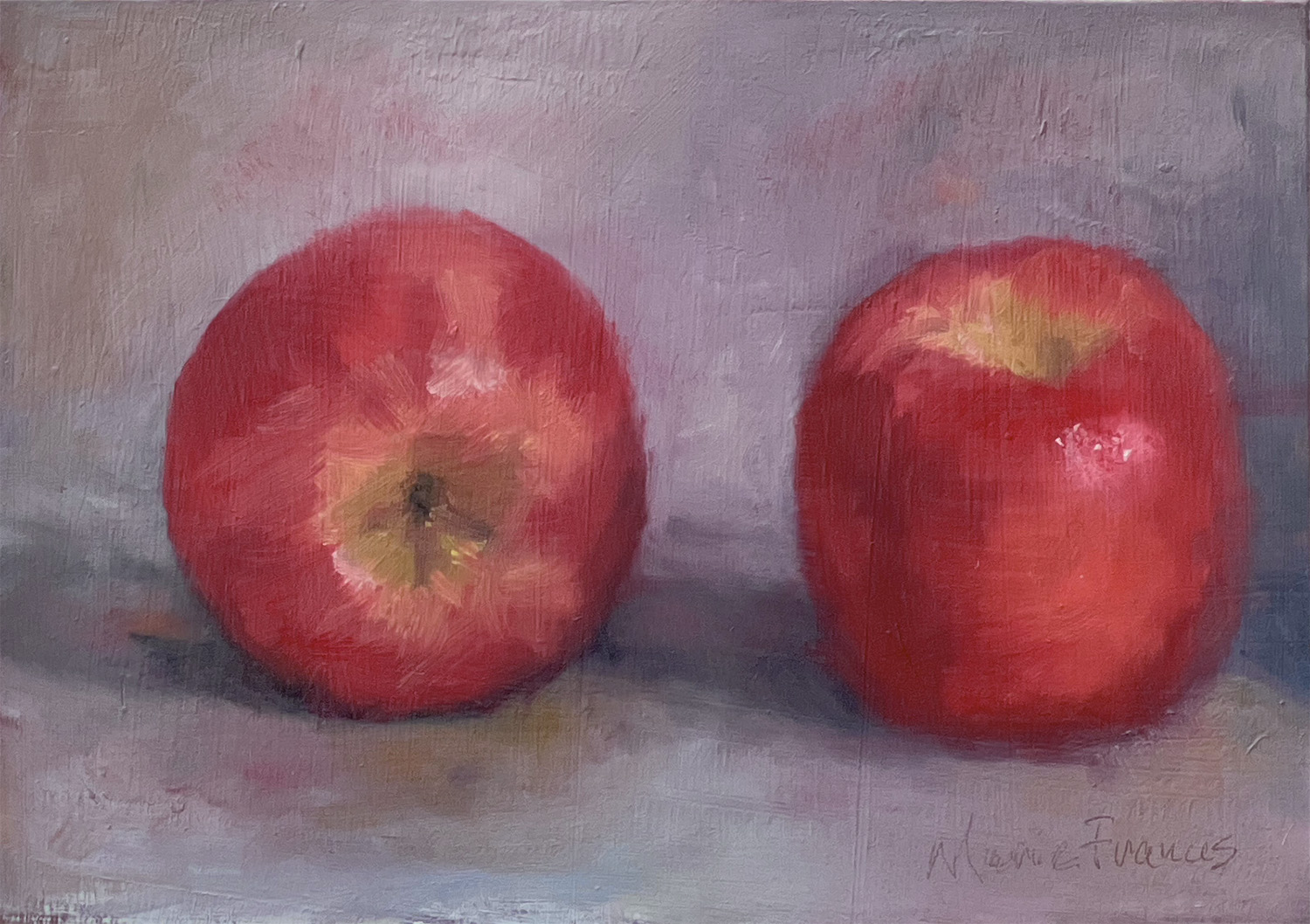 Original Painting - Apples by Marie Frances Fine Art