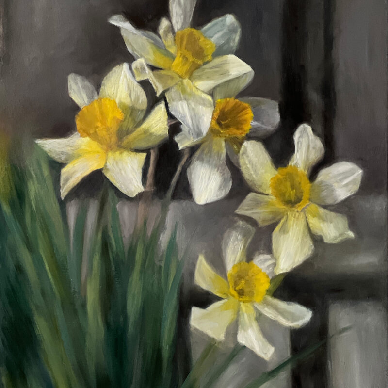 Floral Painting - Joyous Daffodils by Marie Frances Fine Art