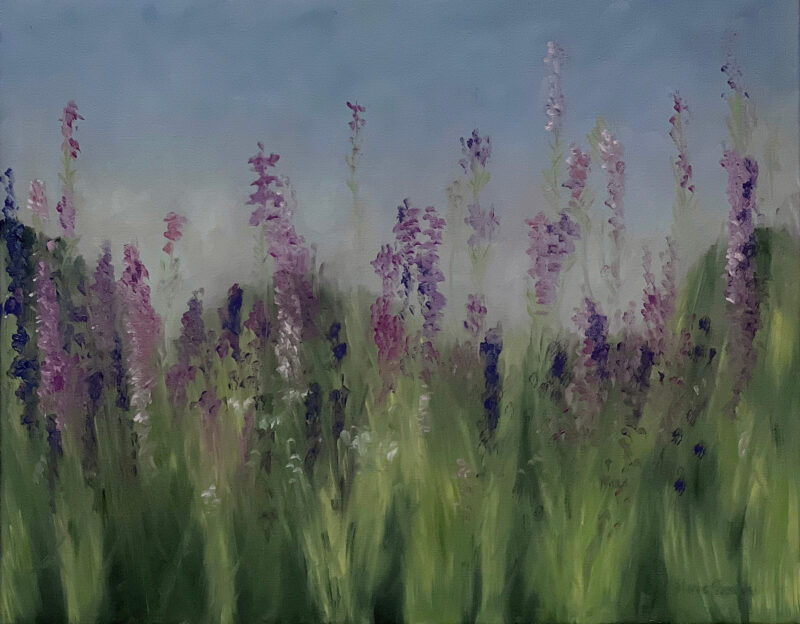Wildflower Painting - Larkspur Meadow by Marie Frances Fine Art