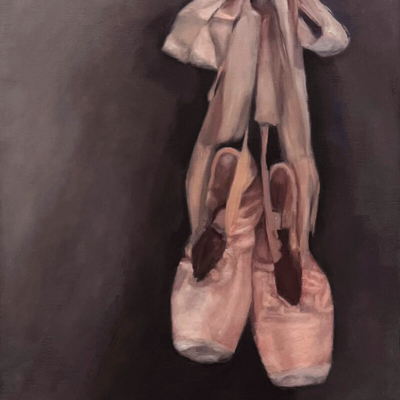 Romantic Painting - Ballet Pointe Shoes by Marie Frances Fine Art