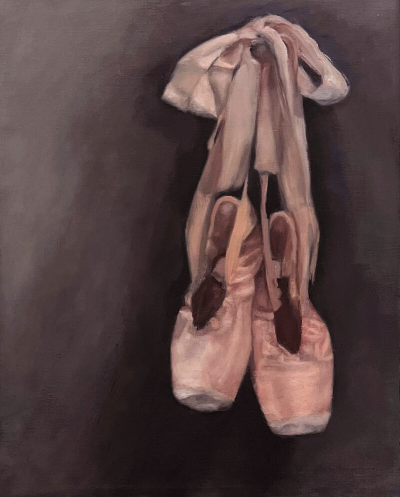 Romantic Painting - Ballet Pointe Shoes by Marie Frances Fine Art