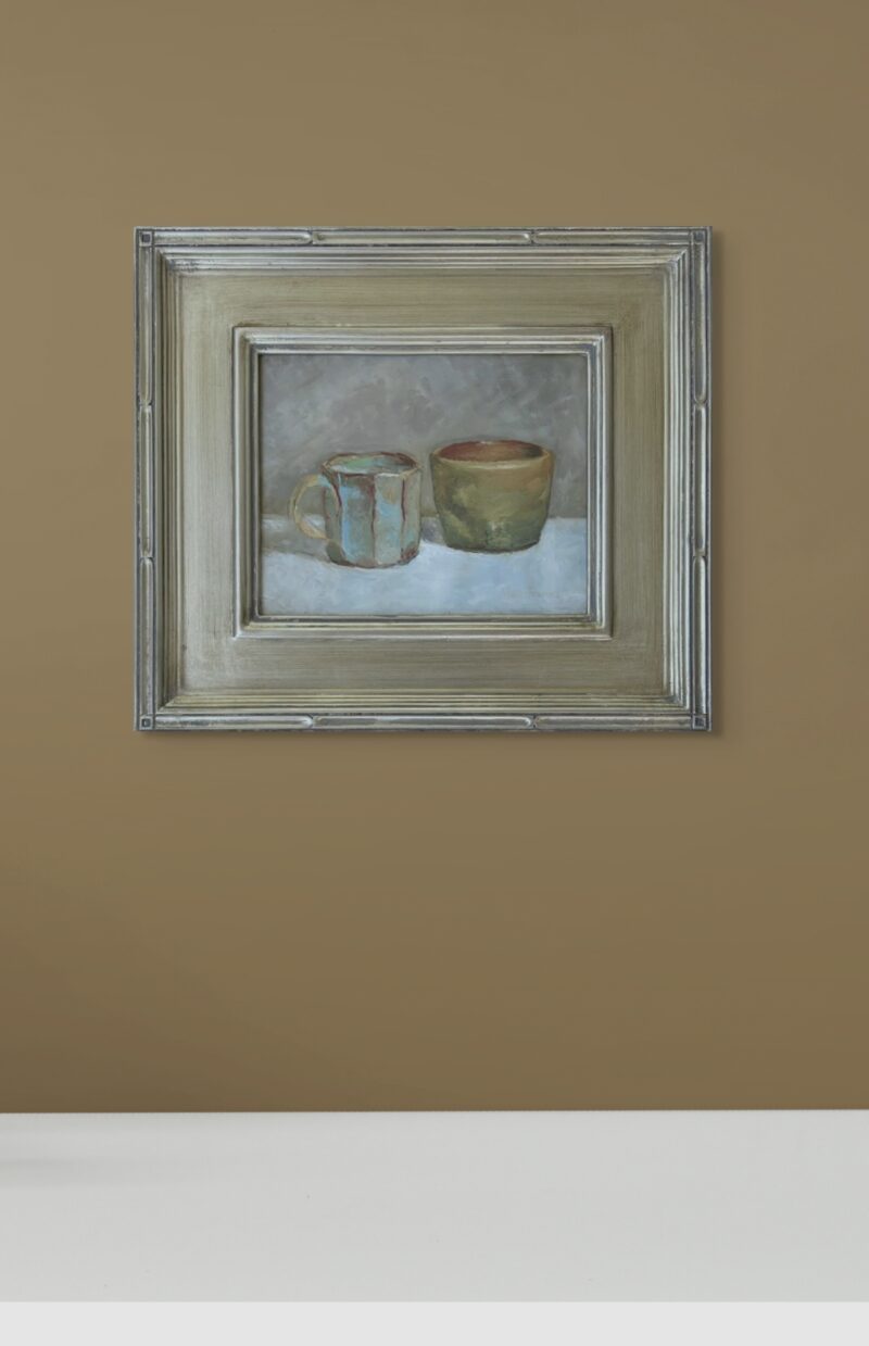 Dining Wall Art - Mug and Bowl Oil Painting by Marie Frances