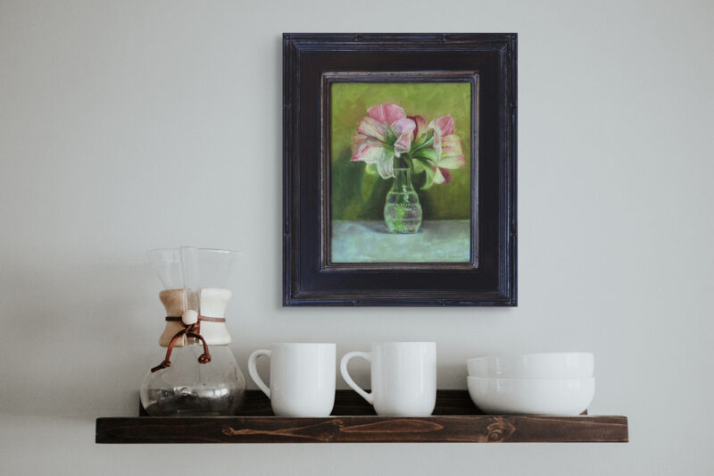 Floral Painting - Pink Amaryllis by Marie Frances Fine Art