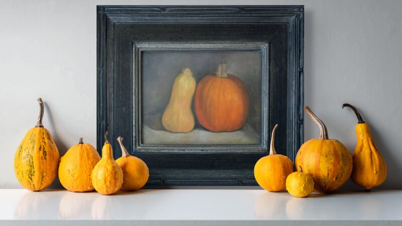 Original Painting - Squash and Pumpkin by Marie Frances