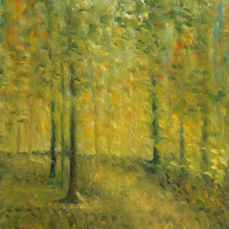 Nature Art - Golden Hush Oil Painting by Marie Frances