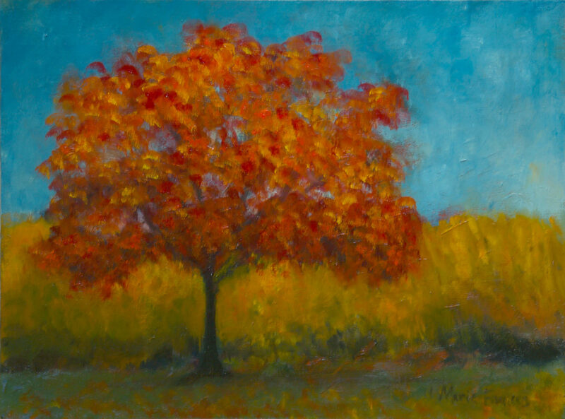 Landscape Painting - Autumn's Cheerful Embrace by Marie Frances