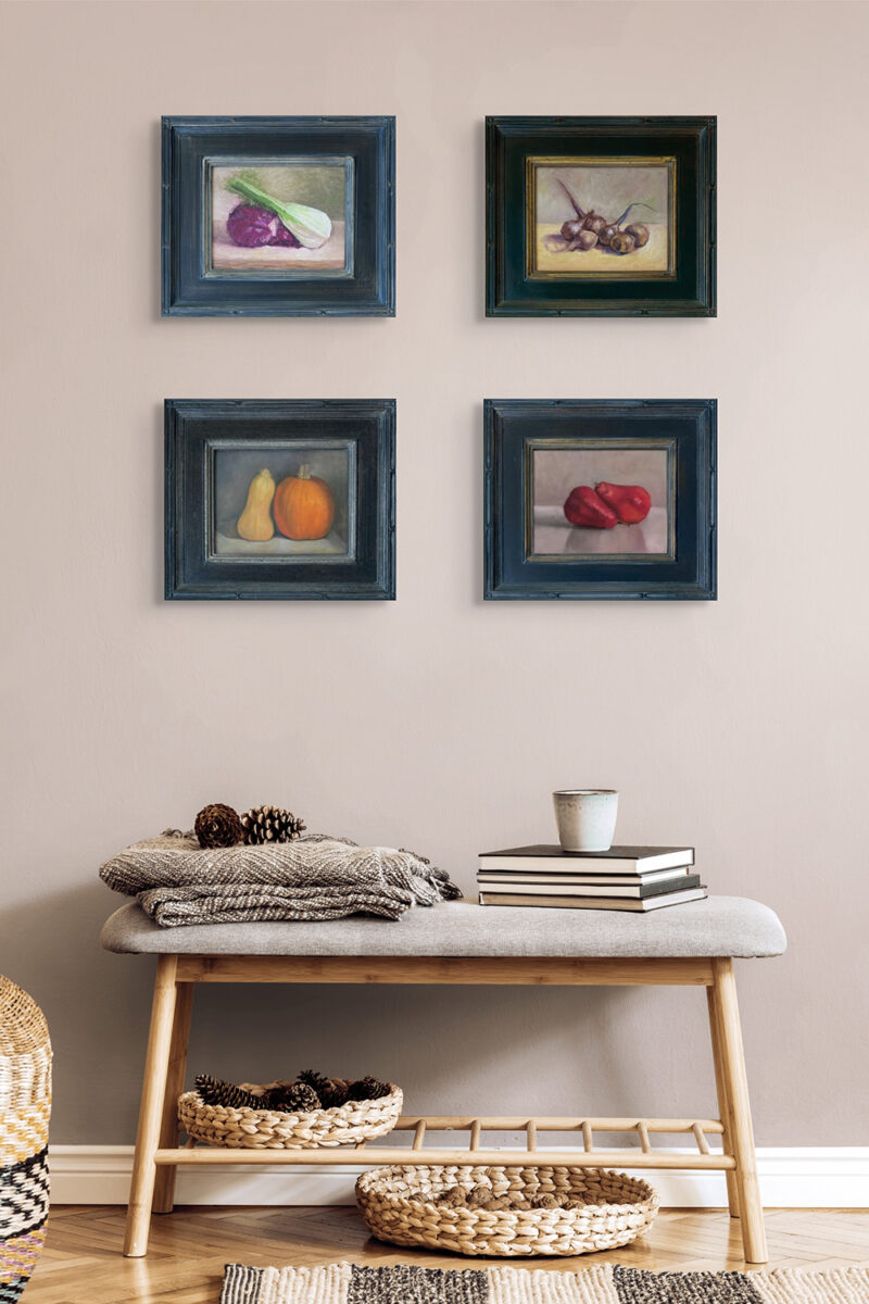 Dining Wall Decor - Petites Vignettes Oil Paintings by Marie Frances