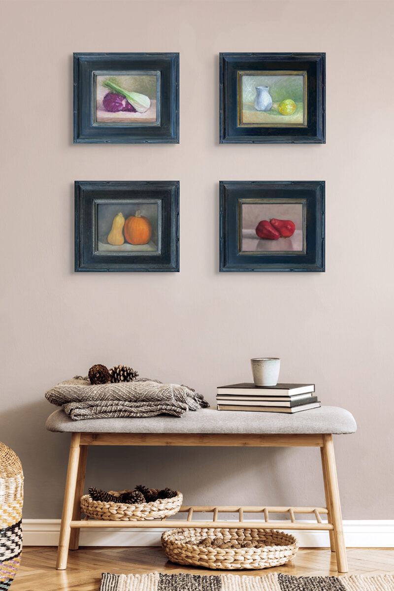 Dining Decor - Petites Vignettes Oil Paintings by Marie Frances