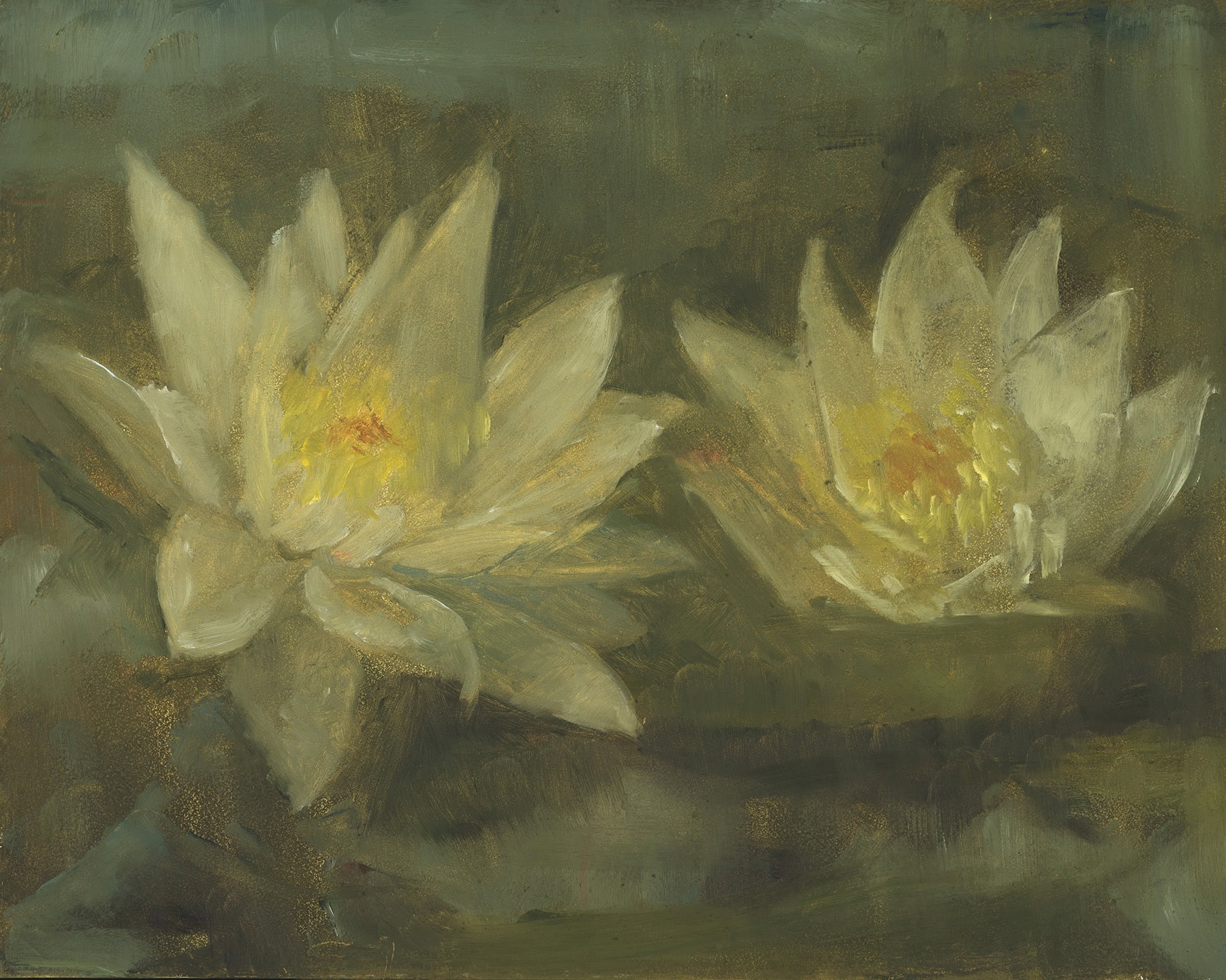 Water Lilies Oil Painting style=